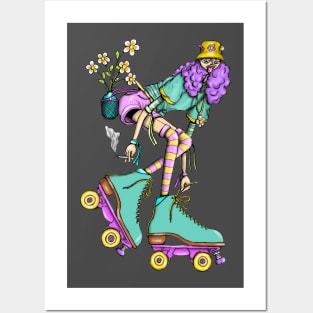 skater girl character Posters and Art